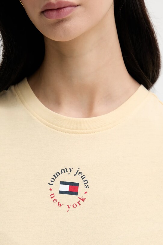 Tričko Tommy Jeans žltá DW0DW20316