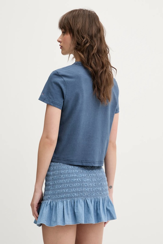 Odzież Tommy Jeans t-shirt bawełniany DW0DW20317 granatowy