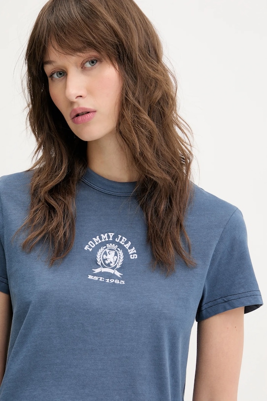 Tommy Jeans t-shirt bawełniany granatowy DW0DW20317