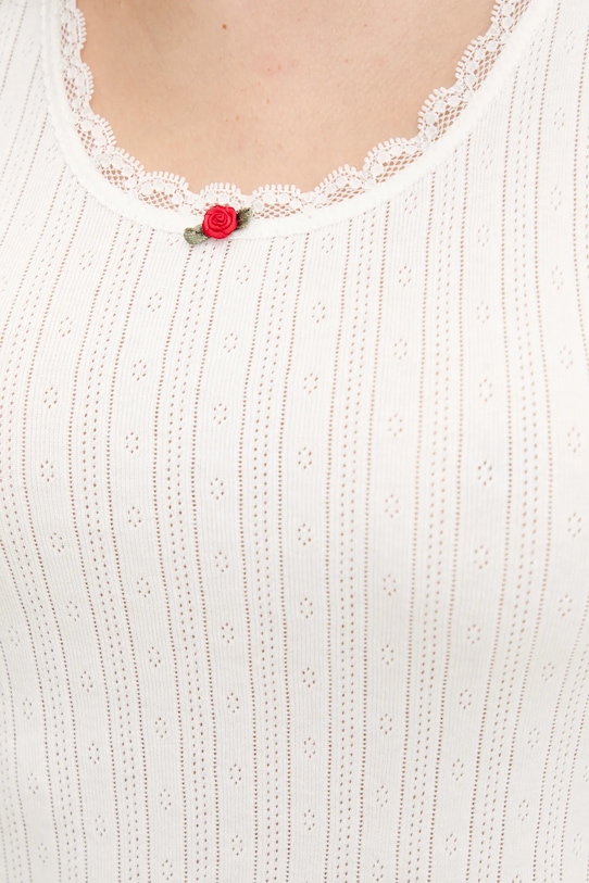 Бавовняний топ Tommy Jeans DW0DW20619 білий