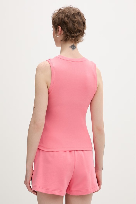 Odzież Tommy Jeans top bawełniany z elastanem DW0DW20673 różowy