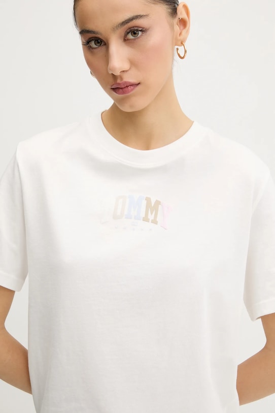 Tommy Jeans t-shirt in cotone bianco DW0DW21337