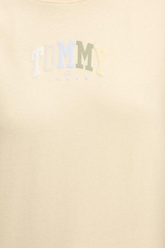 Бавовняна футболка Tommy Jeans жовтий DW0DW21337