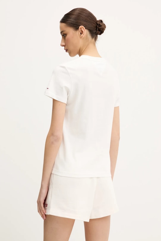 Oblečenie Bavlnené tričko Tommy Jeans DW0DW21338 biela