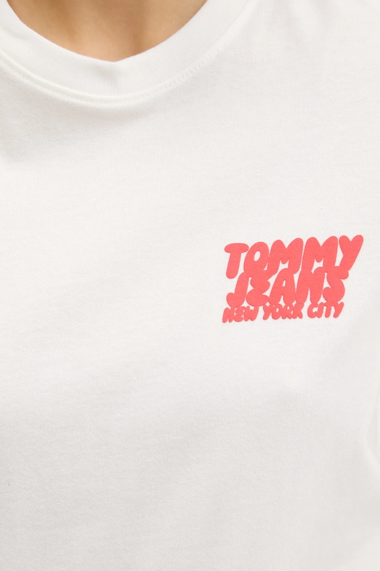 Bavlnené tričko Tommy Jeans DW0DW21338 biela