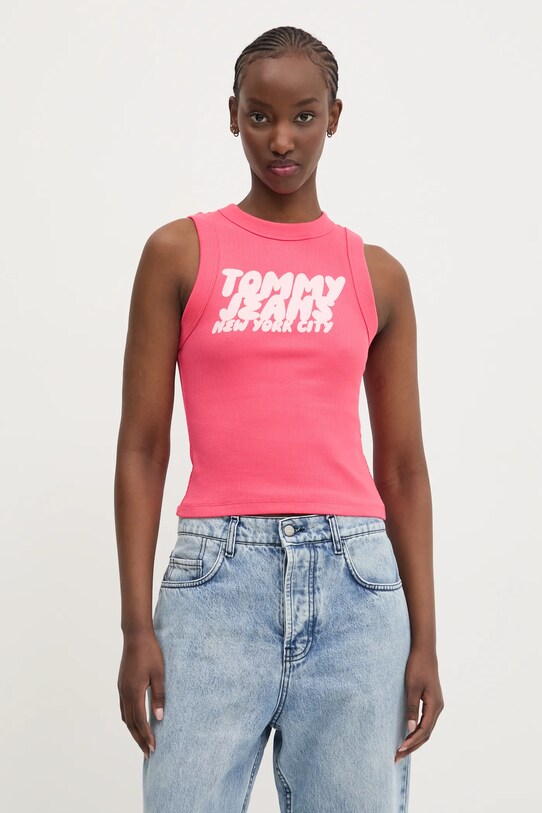 Топ Tommy Jeans розов DW0DW21339