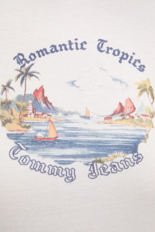 Tommy Jeans t-shirt bawełniany DW0DW21342 biały