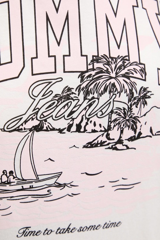 Tommy Jeans t-shirt bawełniany DW0DW21343 beżowy