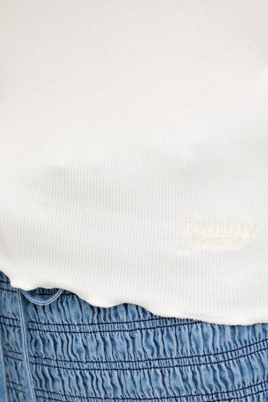 Tommy Jeans tricou DW0DW21349 bej