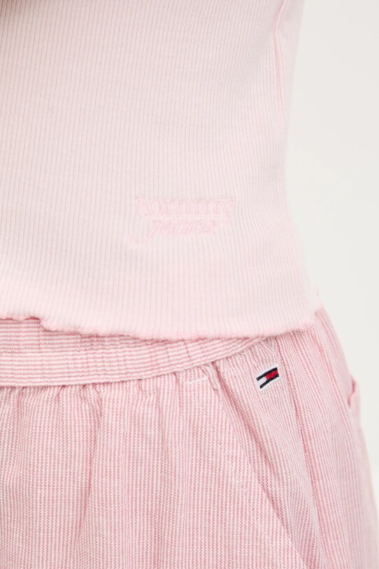 Tommy Jeans tricou roz DW0DW21349