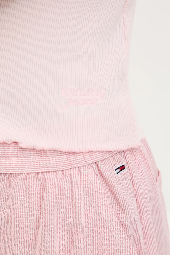 Tommy Jeans tricou roz DW0DW21349