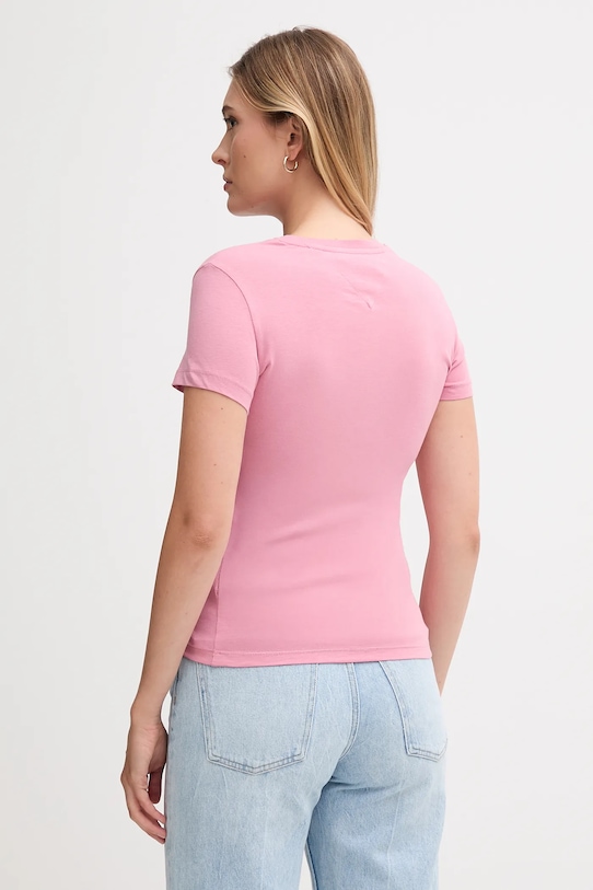 Îmbrăcăminte Tommy Jeans tricou din bumbac 2-pack DW0DW21366 roz