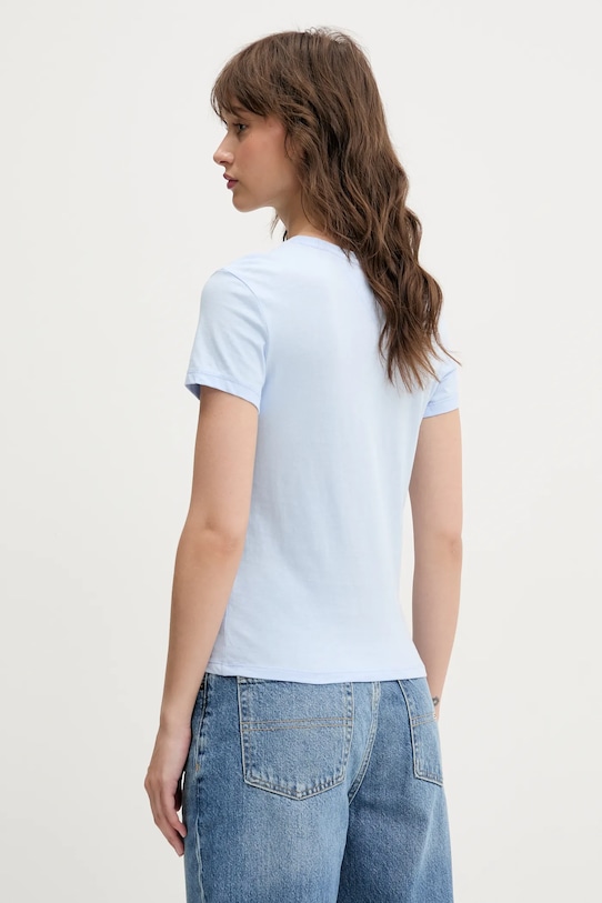 Bombažna kratka majica Tommy Jeans 2-pack modra DW0DW21366