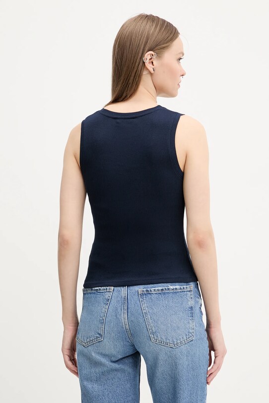 Îmbrăcăminte Tommy Jeans top din bumbac DW0DW21369 bleumarin