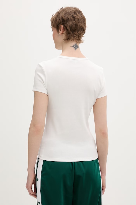 Tommy Jeans t-shirt basic damski bawełniany z elastanem 2-pack biały DW0DW21430