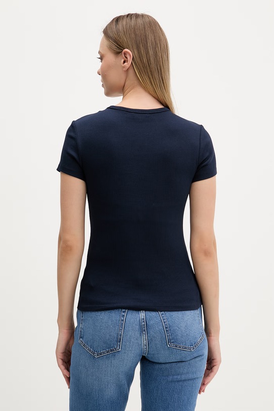 Tommy Jeans basic tričko dámské bavlněné s elastanem 2-pack DW0DW21430 námořnická modř