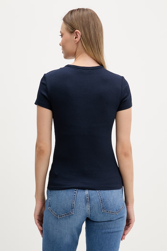 Tommy Jeans basic tričko dámské bavlněné s elastanem 2-pack DW0DW21430 námořnická modř