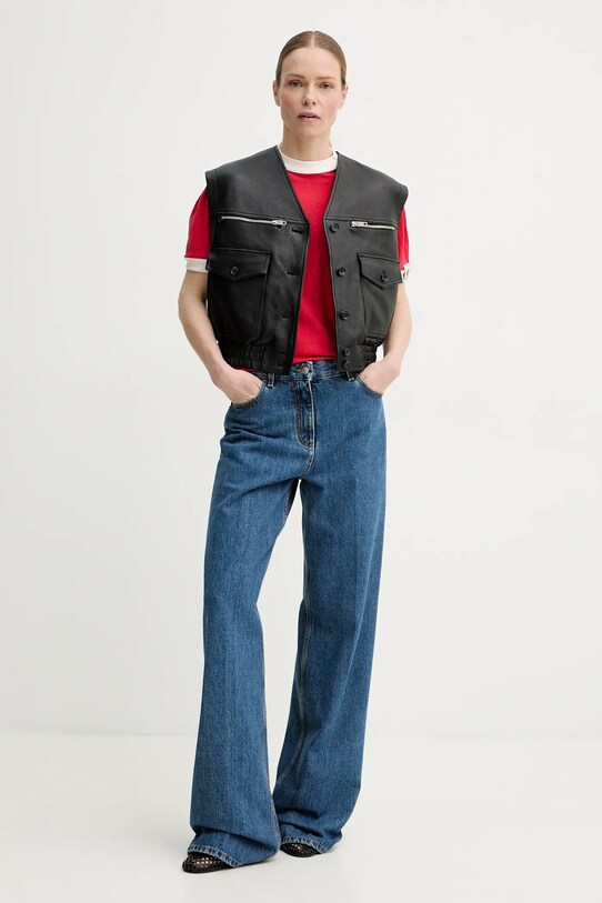 Bally t-shirt WJE05X czerwony SS25