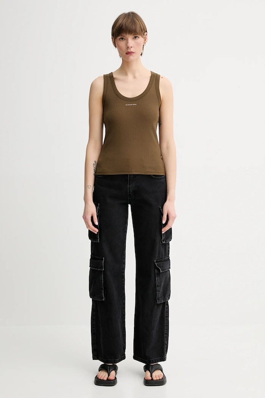 G-Star top D26065.D253 verde AW25