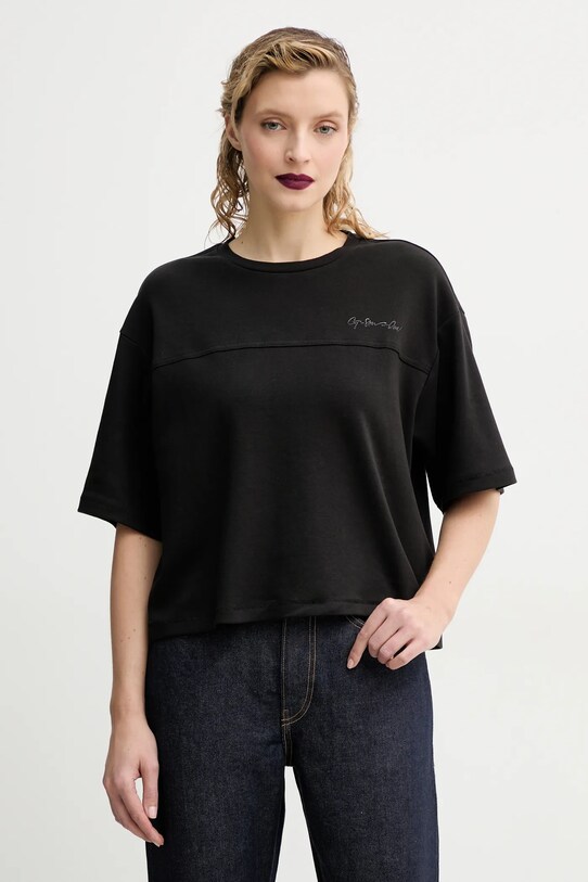 G-Star tricou din bumbac uni negru D26419.C812