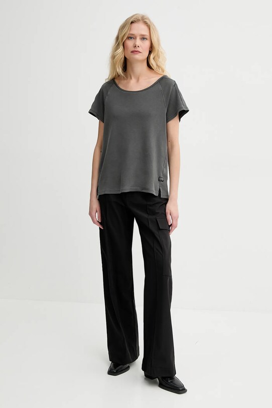 G-Star tricou din bumbac D26155.D376 gri SS25