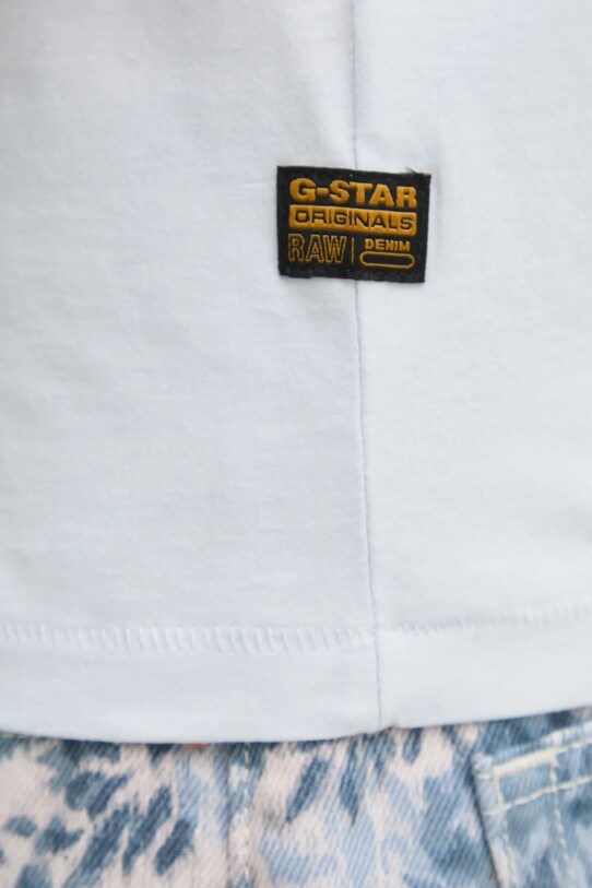 G-Star t-shirt bawełniany D26062.336 niebieski