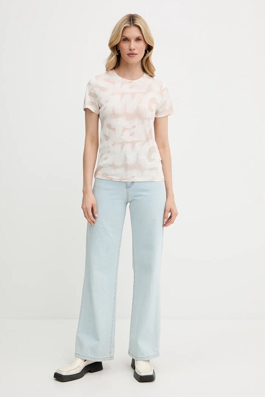G-Star Raw pamut póló D26066.C565 bézs AW25