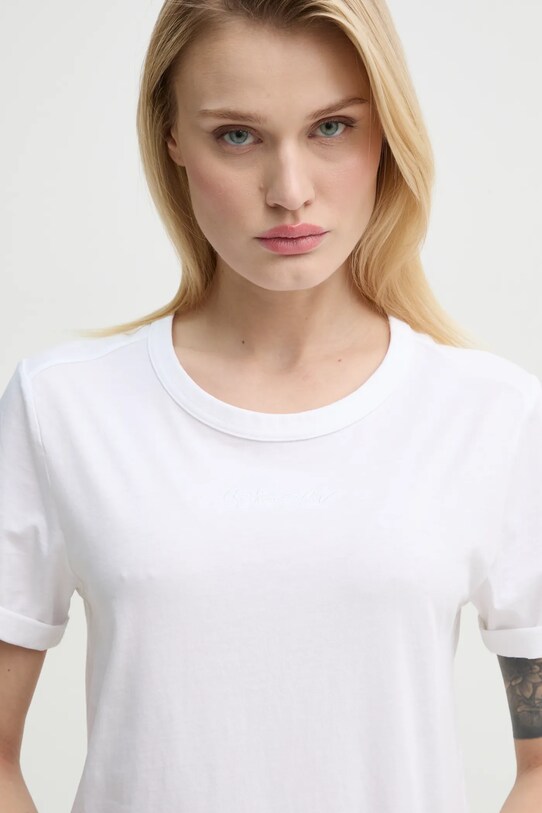 G-Star tricou din bumbac alb D26069.D975