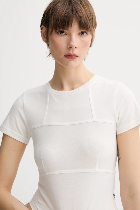 G-Star t-shirt bawełniany beżowy D26072.D601