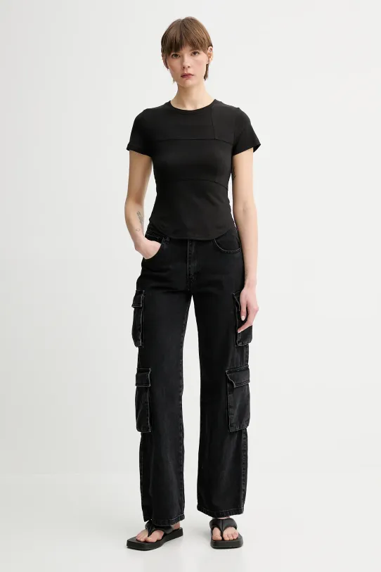 G-Star Raw t-shirt bawełniany D26072.D601 czarny SS25