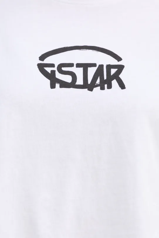 G-Star Raw t-shirt bawełniany D26239.C336 biały