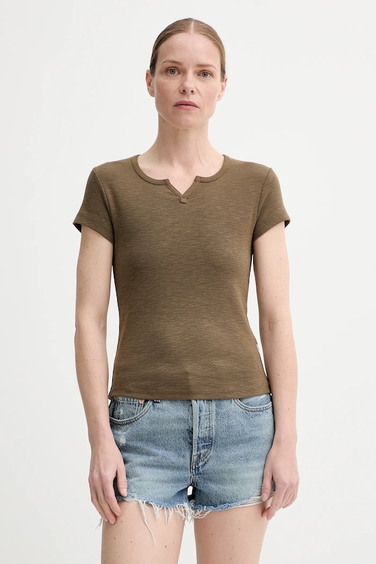 G-Star t-shirt bawełniany bawełna zielony D26075.D958