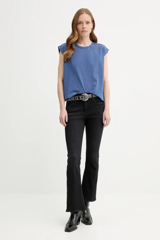 Бавовняний топ G-Star Raw D26421.C261 темно-синій SS25