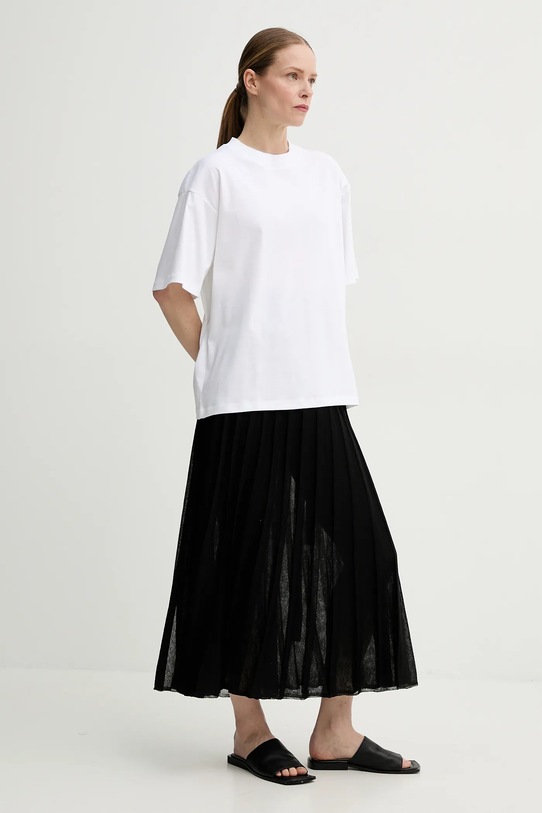 Herskind tricou din bumbac Larsson 5580152 alb SS25