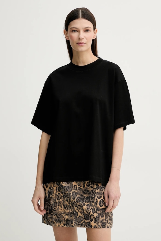 Herskind t-shirt bawełniany Larsson bawełna czarny 5580152