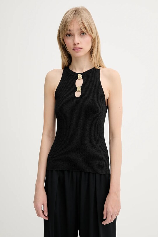Sessun top imprimeu negru 25209018