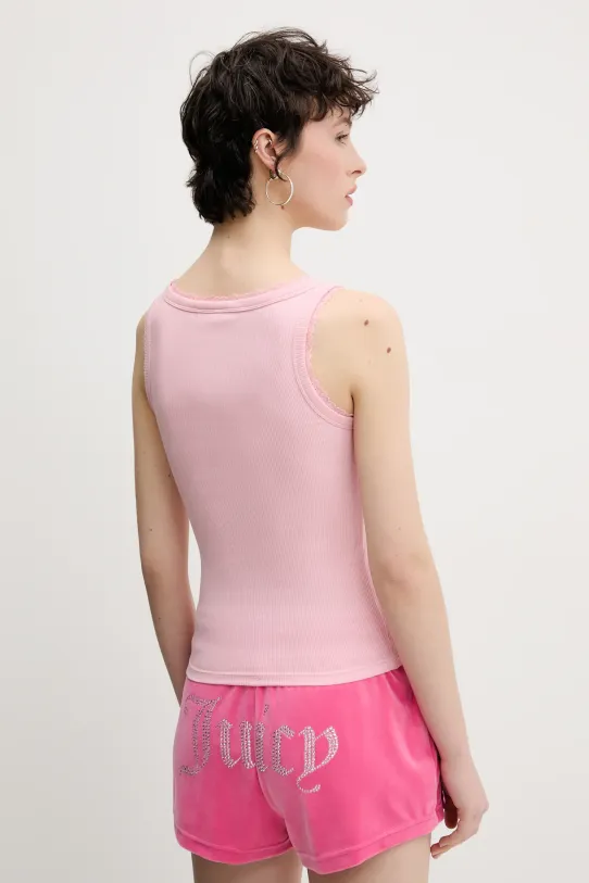 Odzież Juicy Couture top JUICY HIBISCUS CRYSTAL JCWLV125335 różowy