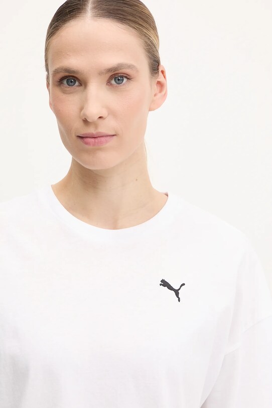 Bavlněné tričko Puma bílá 629743