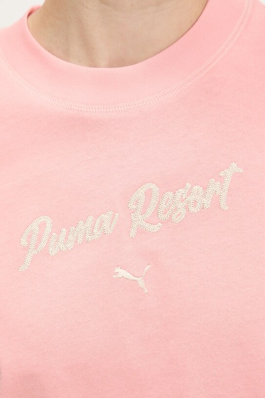 Bavlněné tričko Puma 629776 růžová