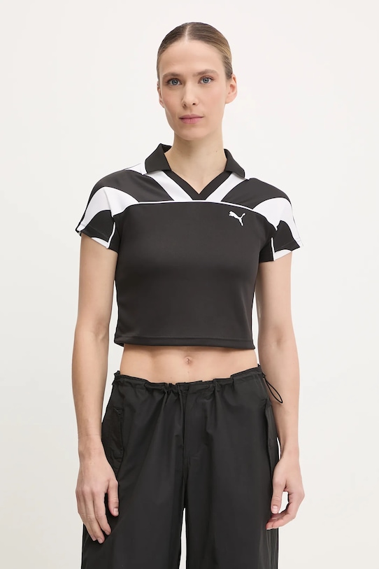 Puma tricou polo cu modele negru 629783