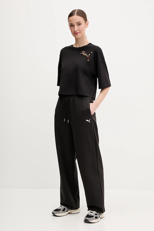 Puma tricou din bumbac 632337 negru SS25