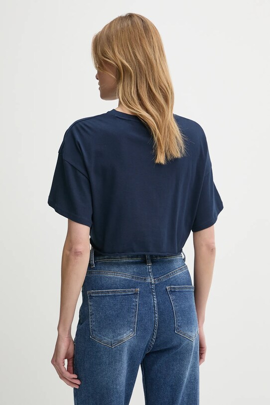 Tommy Jeans pamut póló DW0DW20321 sötétkék SS25