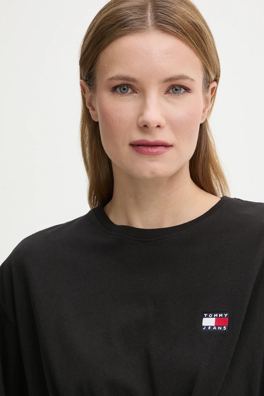 Одежда Хлопковая футболка Tommy Jeans DW0DW20321 чёрный