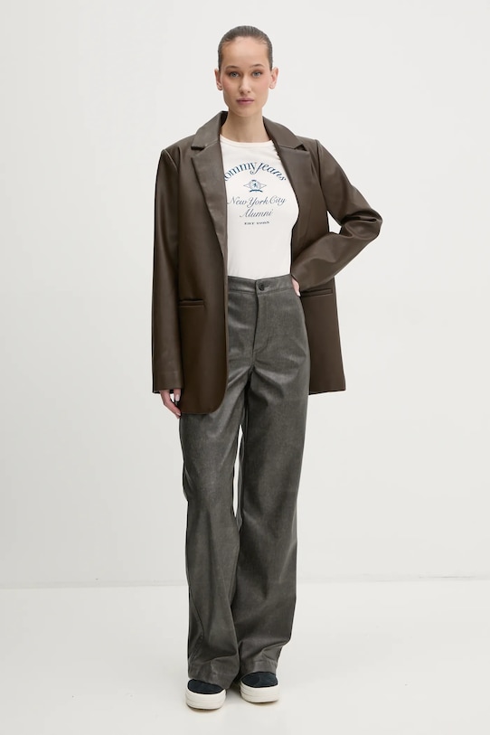 Хлопковая футболка Tommy Jeans DW0DW20323 бежевый SS25