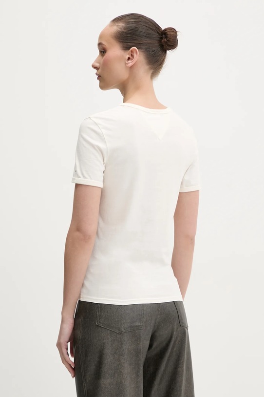 Одежда Хлопковая футболка Tommy Jeans DW0DW20323 бежевый