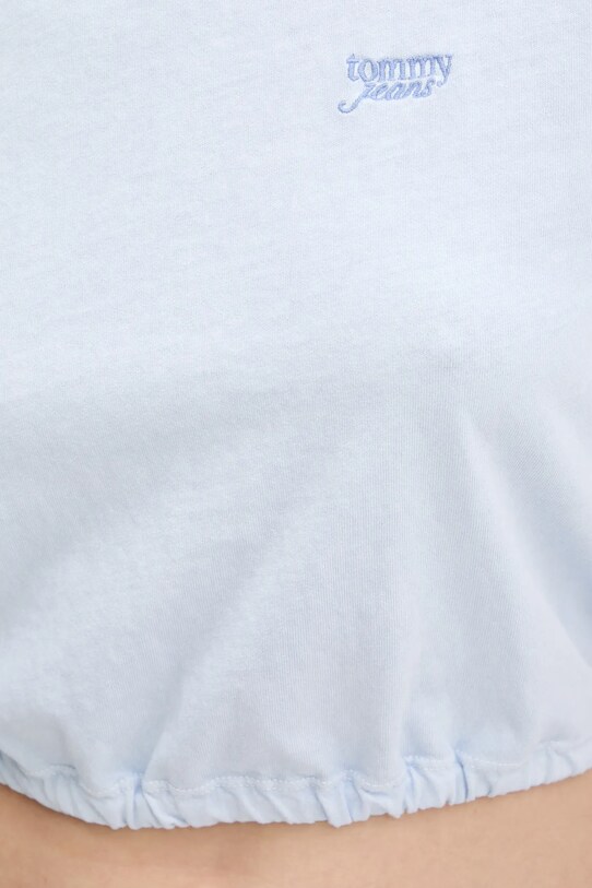 Bavlněné tričko Tommy Jeans DW0DW20324 modrá