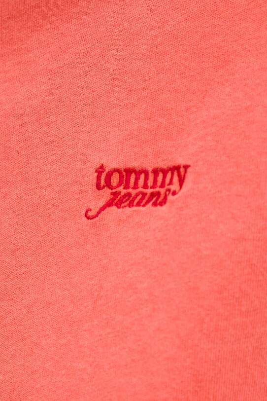 Bombažna kratka majica Tommy Jeans DW0DW20324 oranžna