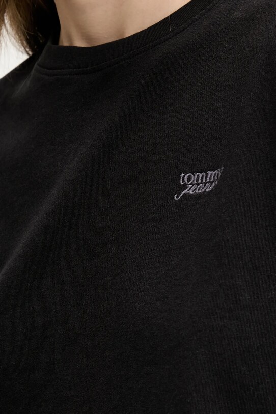 Bavlněné tričko Tommy Jeans DW0DW20324 černá