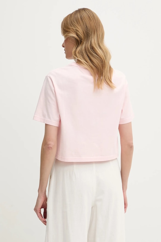 Tommy Jeans tricou din bumbac DW0DW20326 roz SS25
