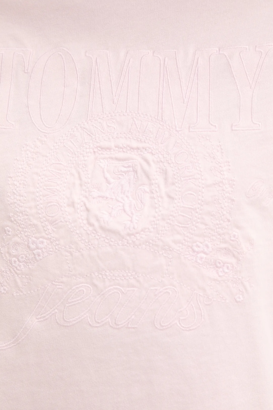 Tommy Jeans tricou din bumbac roz DW0DW20326